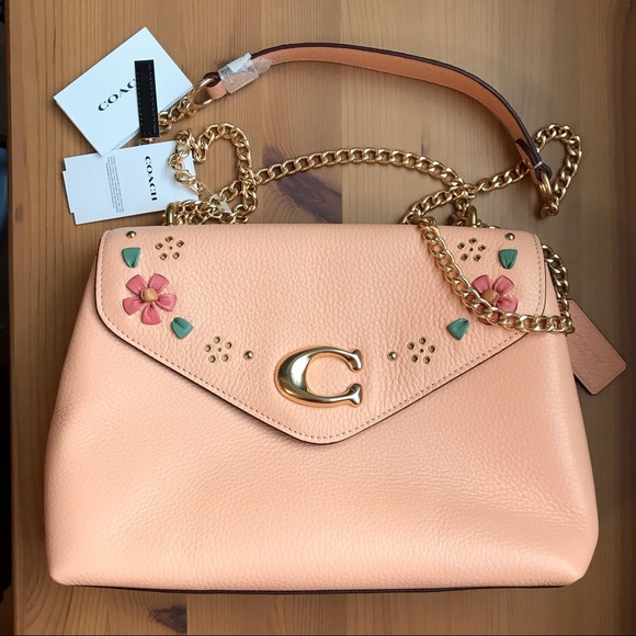 ショルダーバッグ COACH Tammie Floral Whipstitch Crossbody COACH Tammie Shoulder Bag In Signature Canvas With Floral